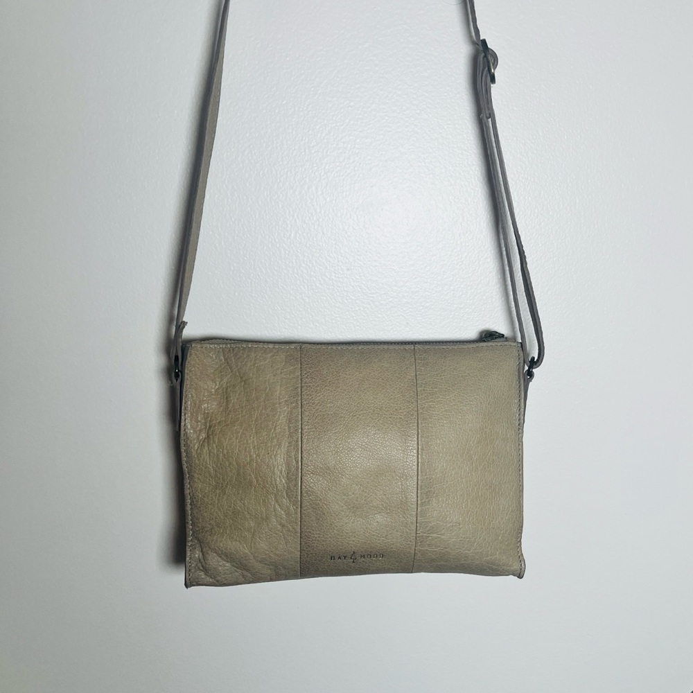 Day & Mood Leather Crossbody Bag with Adjustable Strap, Almond Shade